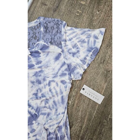 French Laundry TieDye Blouse Lace Mesh XL NEW with Original Tags - Picture 5 of 6